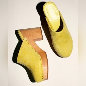 Charlotte Stone Yellow Mules